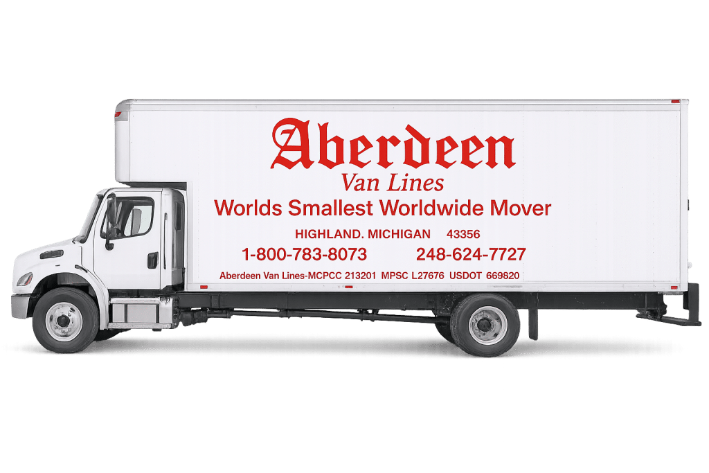 Aberdeen Van Lines moving truck — the World's Smallest Worldwide Mover
